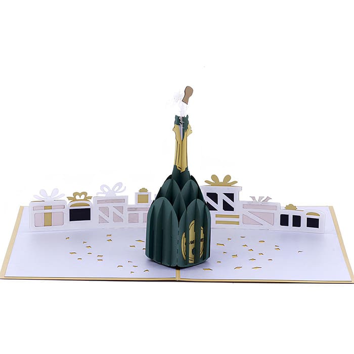 Biglietto Auguri Spumeggianti fatto a mano