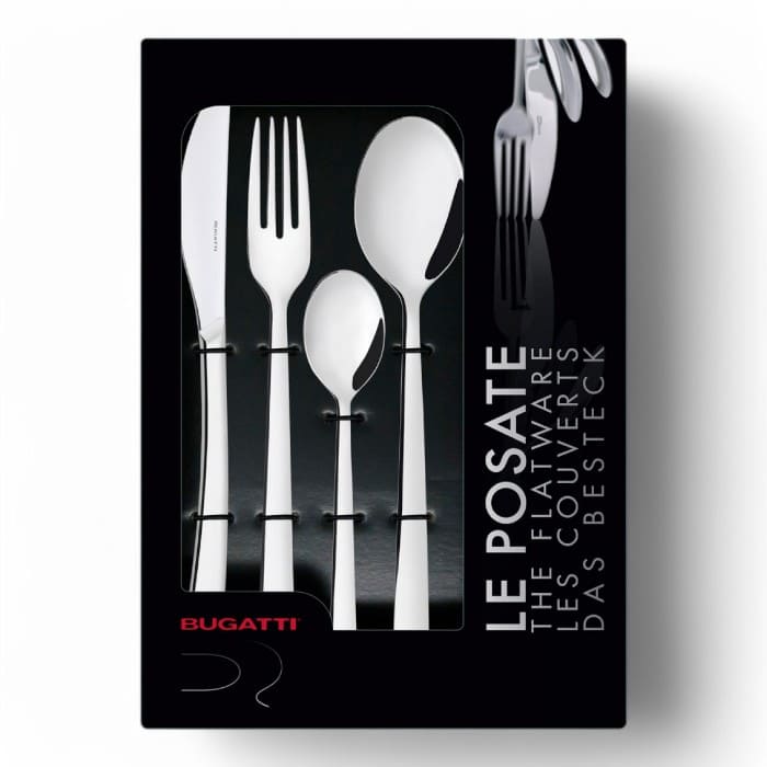 Set 24 pezzi Bugatti Caprera in acciaio inox lucido con scatola regalo