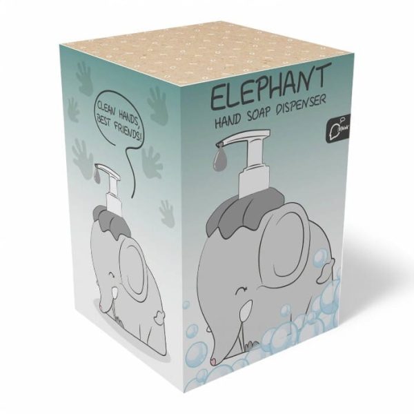 Dispenser per sapone a forma di elefante in PVC, design originale Dhink.