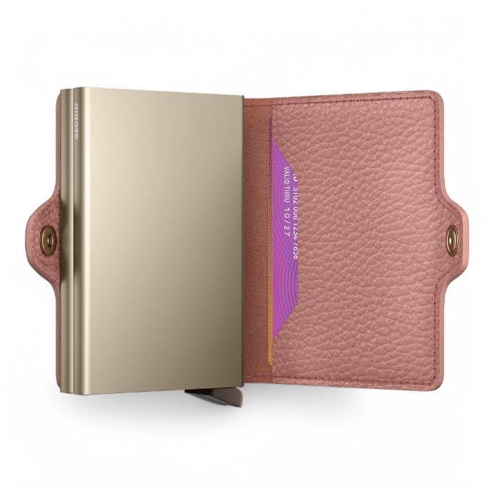 portafogli compatto pebble rose elegante e minimal