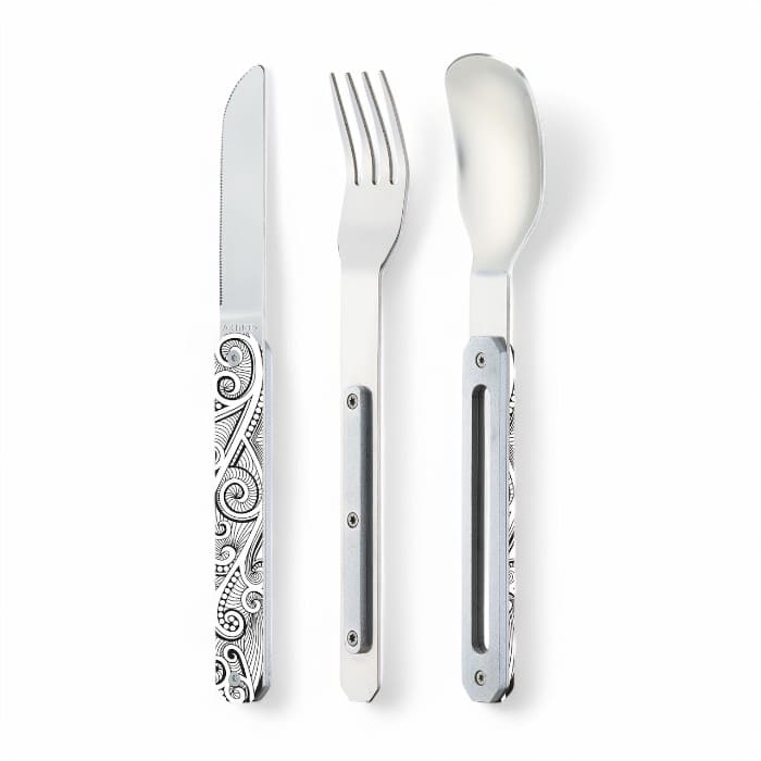 Set Posate Magnetico 12H34 Arabesques in acciaio inox con manico decorato