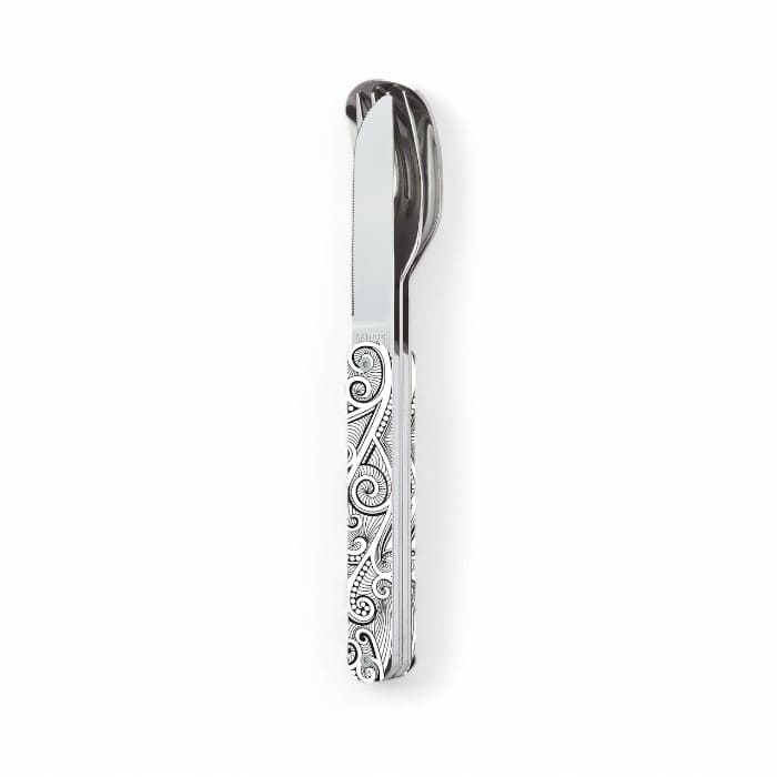 Set Posate Magnetico 12H34 Arabesques in acciaio inox con manico decorato