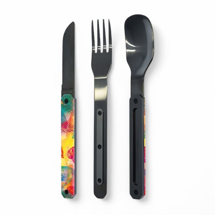 Set Posate Magnetico 12H34 Sunset in acciaio inox con manico decorato