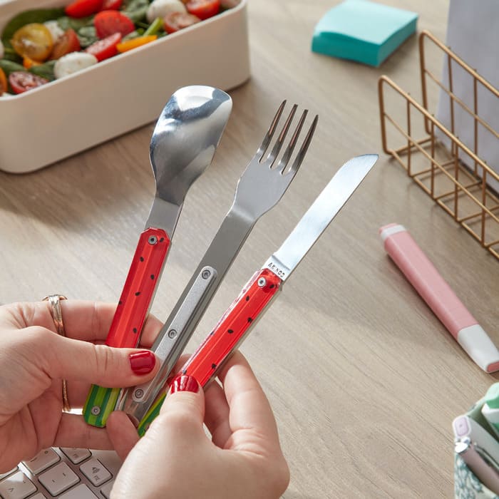 Set Posate Magnetico 12H34 Watermelon in acciaio inox con manico decorato