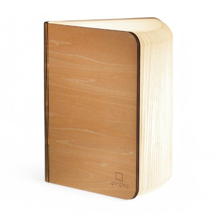 Lampada Gingko Smart Book Light Mini in legno d’acero