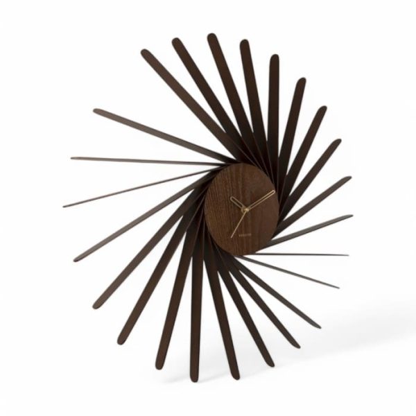Orologio da parete Karlsson Wall Clock Helix XL in legno scuro