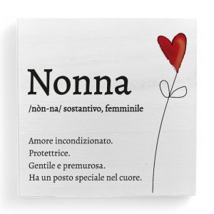 Dedica in legno profumato con frase per la nonna