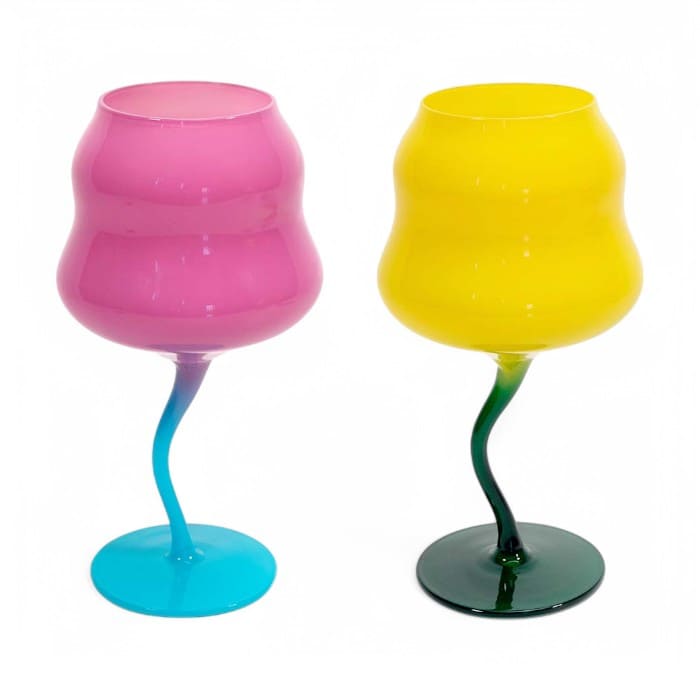 Set di 2 calici da cocktail in vetro multicolore WD Lifestyle