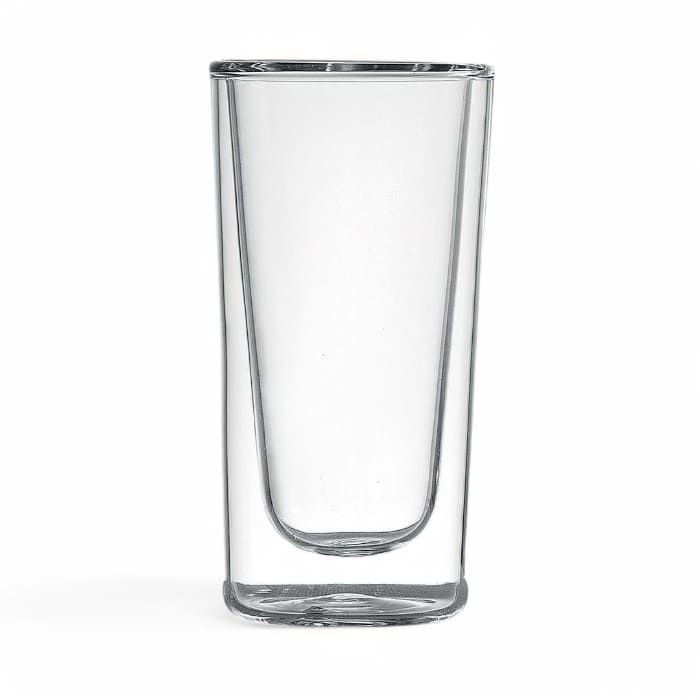 Set di 6 bicchierini in vetro borosilicato a doppia parete trasparente