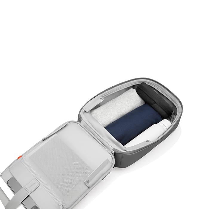 Zaino Bobby Edge Grey con zip nascoste, protezione RFID e porta USB