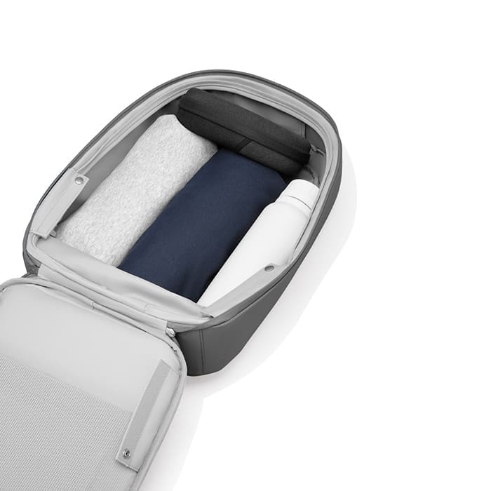 Zaino Bobby Edge Grey con zip nascoste, protezione RFID e porta USB