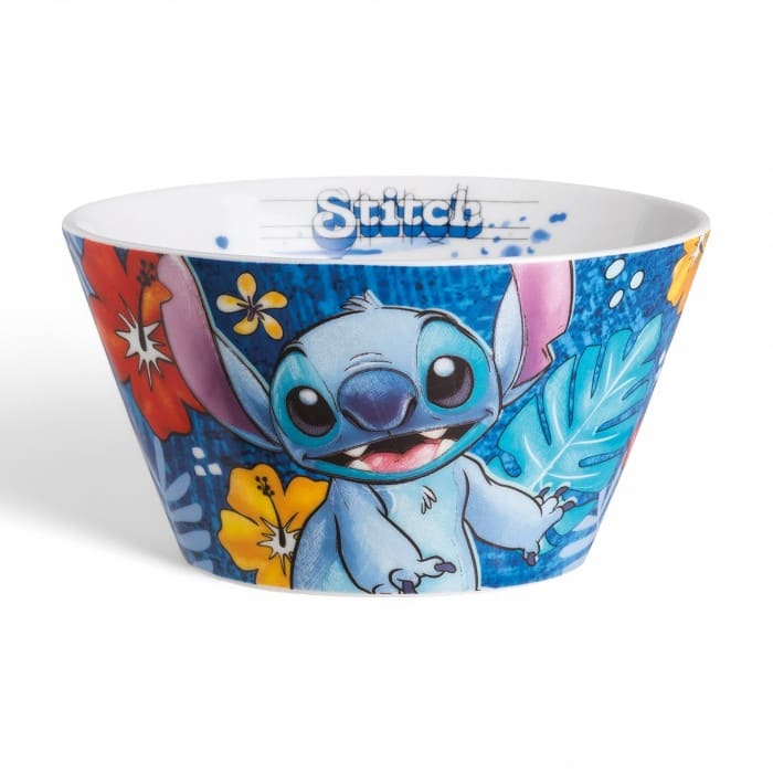Bowl in ceramica con decorazione Stitch blu, capacitĆ 550ml