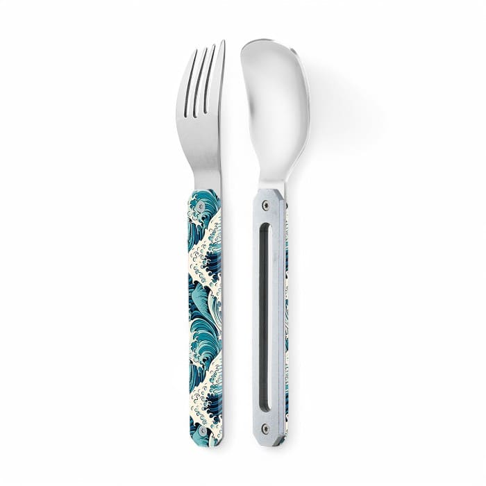 Set posate Akinod 12H12 Ukiyo-E con decorazione giapponese