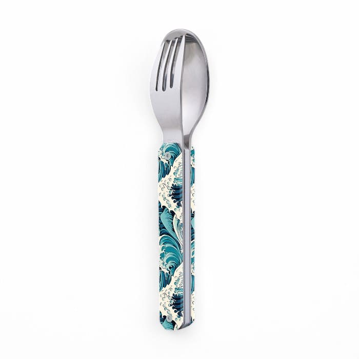 Set posate Akinod 12H12 Ukiyo-E con decorazione giapponese
