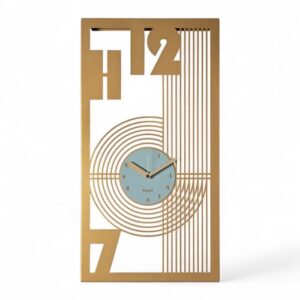 Orologio da parete Gropius Arti & Mestieri oro e verde marino