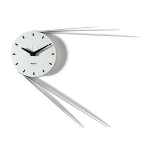 Orologio da parete design Arti e Mestieri Traslo bianco marmo