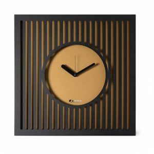 Orologio Tiffany grande nero e oro laccato da parete