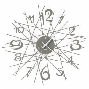 Orologio da parete Zig Zag in metallo fango