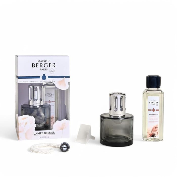 Cofanetto Maison Berger con lampada catalitica trasparente e ricarica Aroma Relax