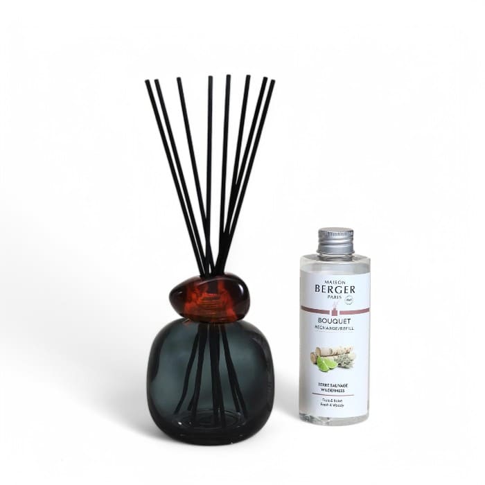 Diffusore Maison Berger MINERAL Noir 200ml con profumo Terre Sauvage