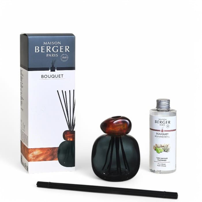 Diffusore Maison Berger MINERAL Noir 200ml con profumo Terre Sauvage