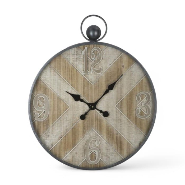Orologio da parete Mauro Ferretti Oklahoma effetto legno