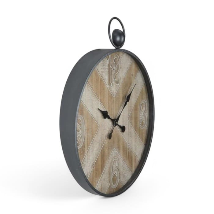 Orologio da parete Mauro Ferretti Oklahoma effetto legno
