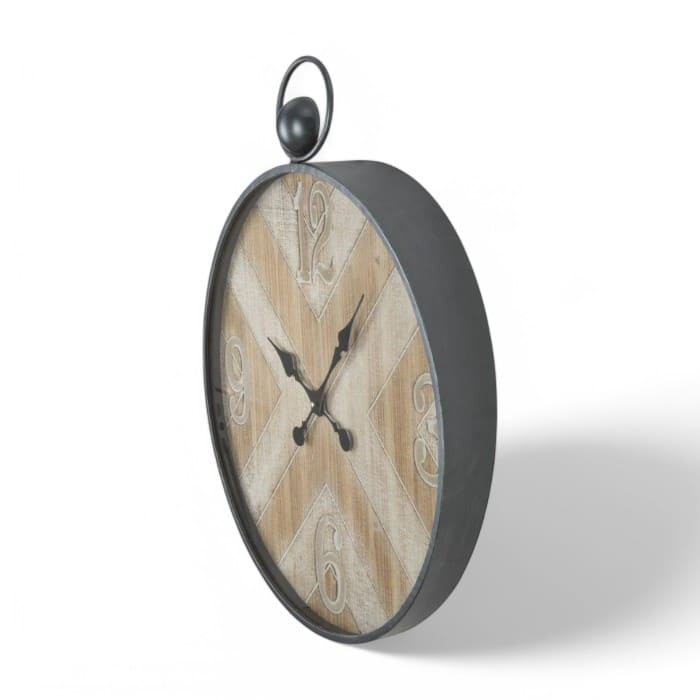 Orologio da parete Mauro Ferretti Oklahoma effetto legno