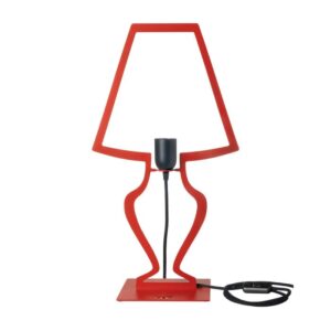 Lampada Arti & Mestieri Silhouette rossa con filo nero