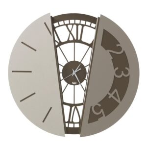 Orologio da parete Arti e Mestieri Metamorphosi bronzo avorio sabbia