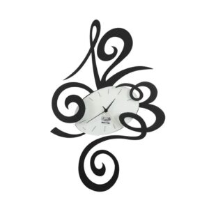 Orologio da parete Arti & Mestieri Robin piccolo in metallo nero