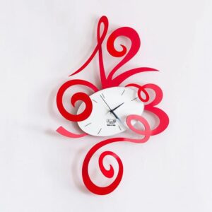 Orologio da parete Arti & Mestieri Robin piccolo in metallo rosso