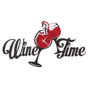 Orologio da parete Wine Time Arti & Mestieri nero e rosso