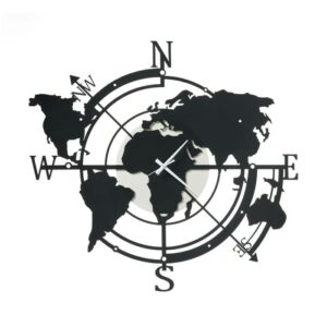 Orologio Arti & Mestieri Planisfero piccolo avorio e nero