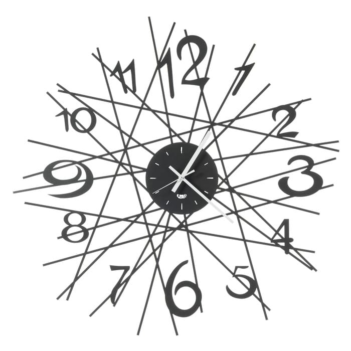 Orologio Zig Zag Arti e Mestieri nero da parete