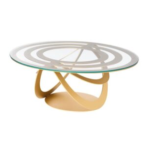 Tavolino Optical Arti & Mestieri oro trasparente