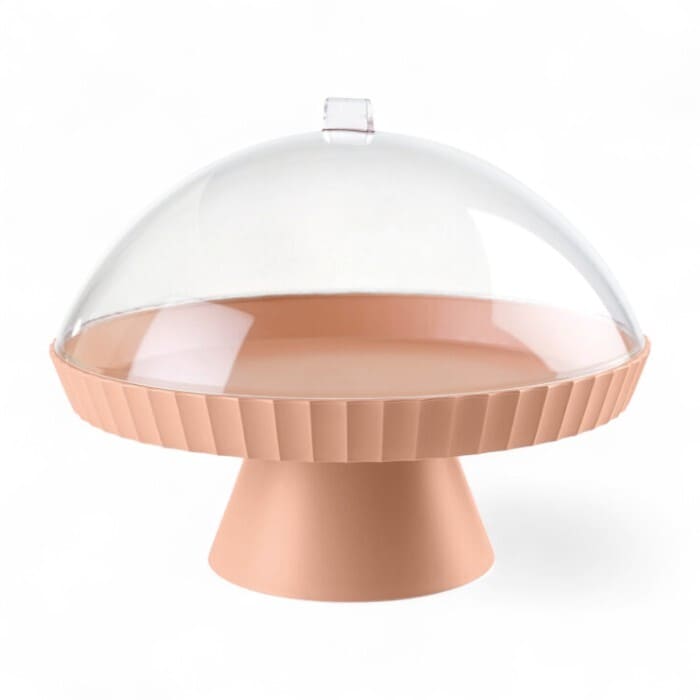 Alzata in porcellana con paletta Pink Sand Ø 30 cm