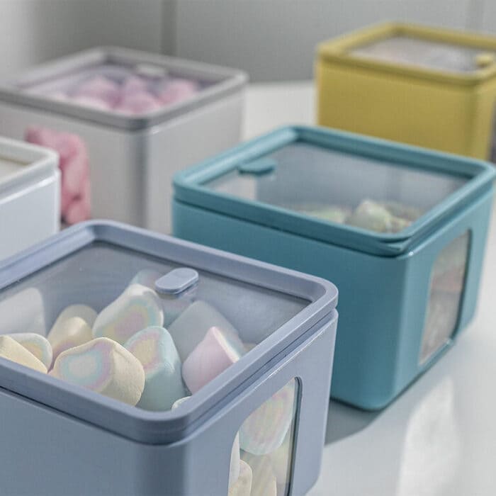 Contenitori Blim Peek Box Quadro con marshmallow assortiti