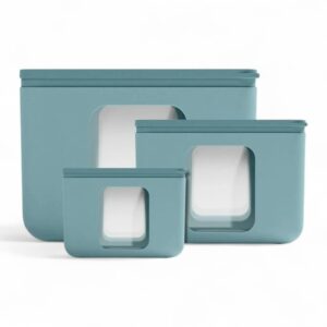Set contenitori Blim Peek Box Quadro Teal in tre taglie