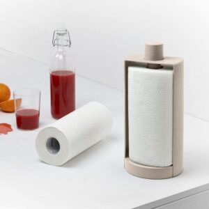 Portarotolo Blim Stop Moka Grey con blocco a pressione