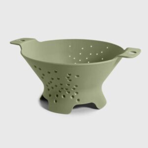 Scolapasta Blim Cosmo in Forest Dark con fori graduati e base stabile