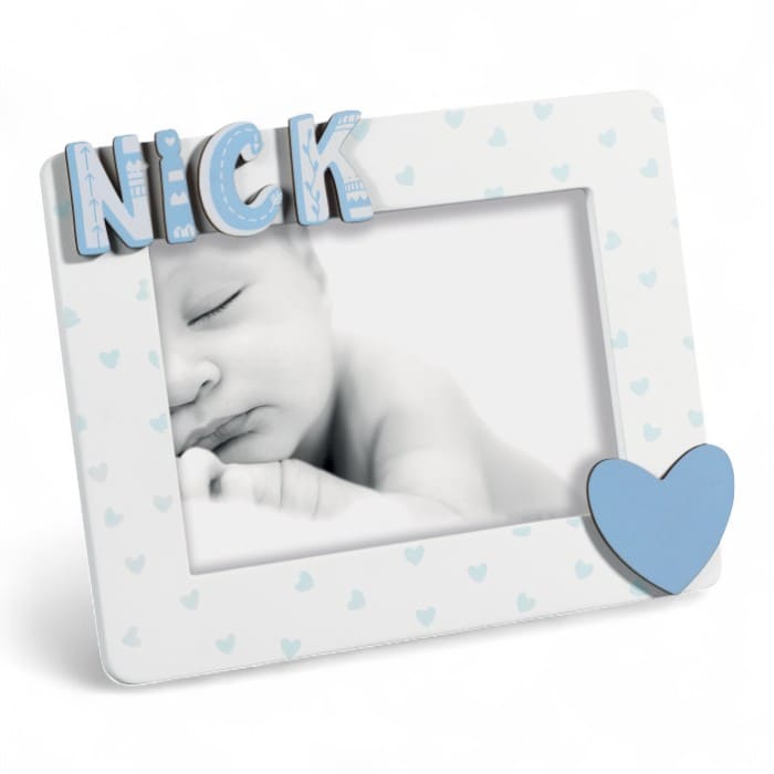 Portafoto Mascagni Casa celeste 13x18 cm bambino