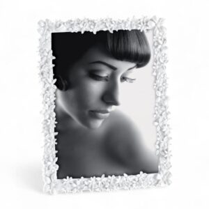 Portafoto floreale in resina 13x18 cm