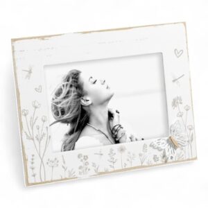 Portafoto in MDF 13x18 cm con decoro a farfalla Mascagni Casa