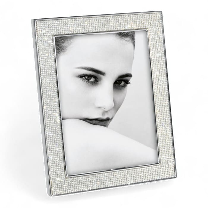 Portafoto 20x25 in metallo lucido con strass Mascagni Casa