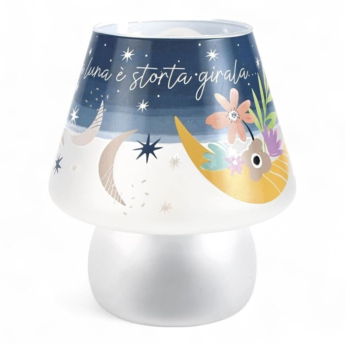 Lampada in vetro WALD con decoro Risi e Sorrisi