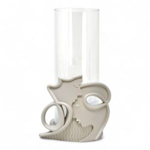 Lampada-vaso WALD Tortora in vetro e resina
