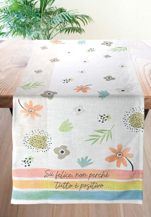 Runner WALD Risi e Sorrisi cotone 50x150 cm