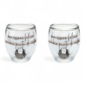 Set 2 bicchierini WALD borosilicato Minimal 10 cl