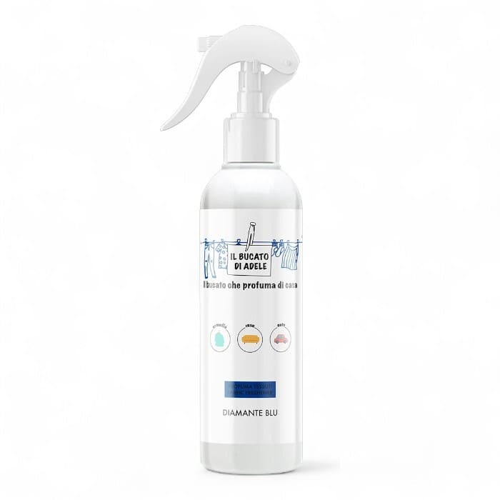 Flacone spray da 250 ml di Profumatore per Tessuti Diamante Blu Il Bucato di Adele